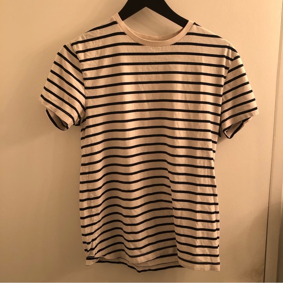 JCrew Cotton Shirt in Black Stripes (size S) - Picture 1 of 2